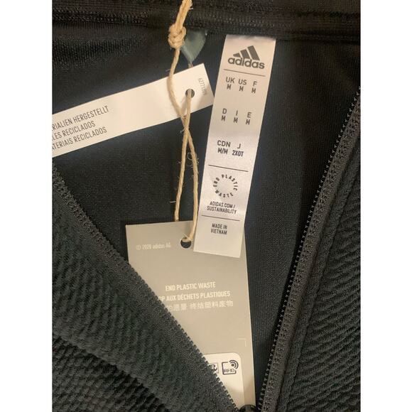 Adidas Women's MEDIUM Textured Full-Zip Jacket, Black - Picture 5 of 6